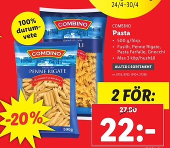Lidl Pasta erbjuda