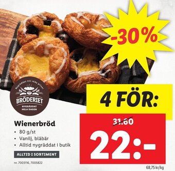 Lidl Wienerbröd erbjuda