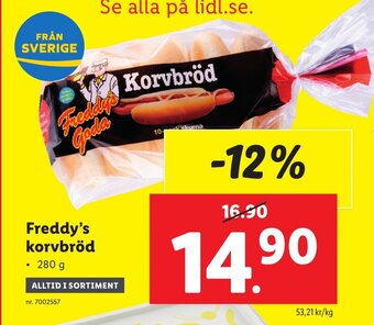 Lidl Freddy's Korvbröd erbjuda