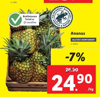 Lidl Ananas erbjuda