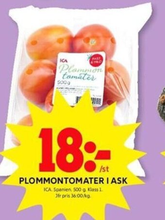 ICA Kvantum Plommontomater i Ask erbjuda