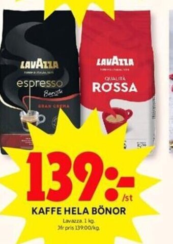 ICA Kvantum Kaffe Hela Bönor erbjuda
