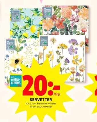 ICA Kvantum Servetter erbjuda