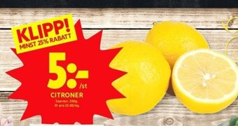 ICA Kvantum Citroner erbjuda