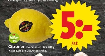 ICA Supermarket Citroner erbjuda