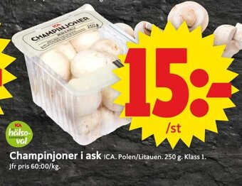 ICA Supermarket Champinjoner i Ask erbjuda