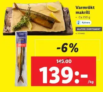Lidl Varmrökt makrill erbjuda