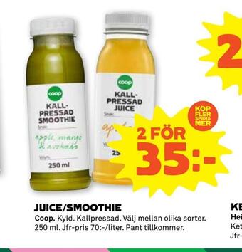 Stora Coop Juice/smoothie erbjuda