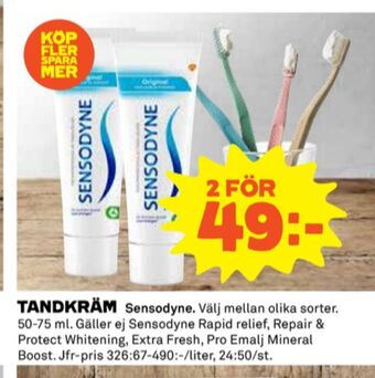Coop Sensodyne tandkräm erbjuda