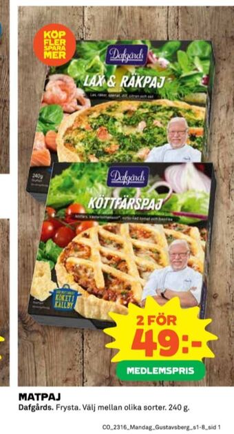 Coop Dafgårds matpajer erbjuda