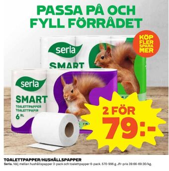 Coop Smart toalettpapper erbjuda
