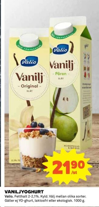 Coop Valio yoghurt erbjuda