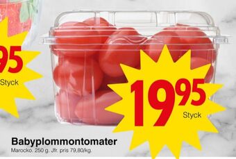 Matöppet Lätta plommontomater erbjuda