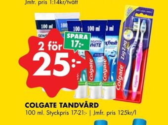 ÖoB Colgate tandkräm erbjuda