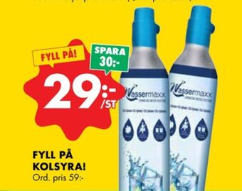 ÖoB Wassermaxx kolsyrepatron erbjuda