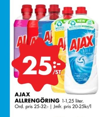 ÖoB Ajax rengöringsmedel erbjuda