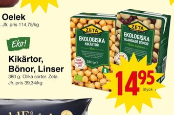 Matöppet Zeta bönor erbjuda