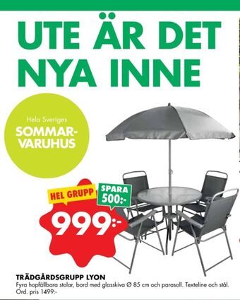 ÖoB Lättöl utemöbler erbjuda