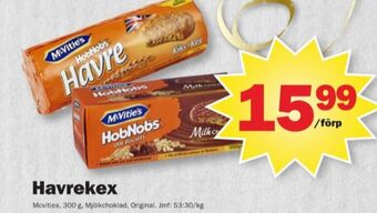 Pekås Hobnobs mcvities digestive kex erbjuda