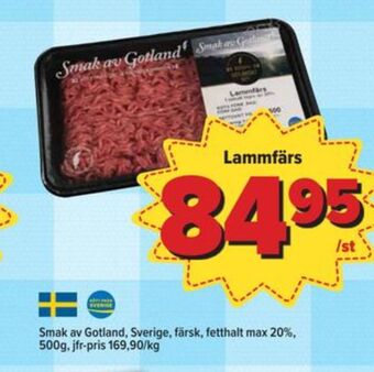 Östenssons Smak av gotland lammfärs erbjuda