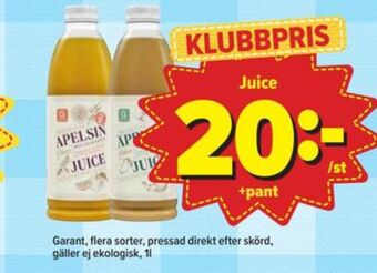 Östenssons Garant juice erbjuda