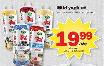 Pekås Arla yoghurt erbjuda