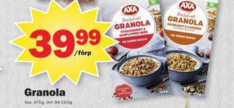 Pekås Axa granola erbjuda