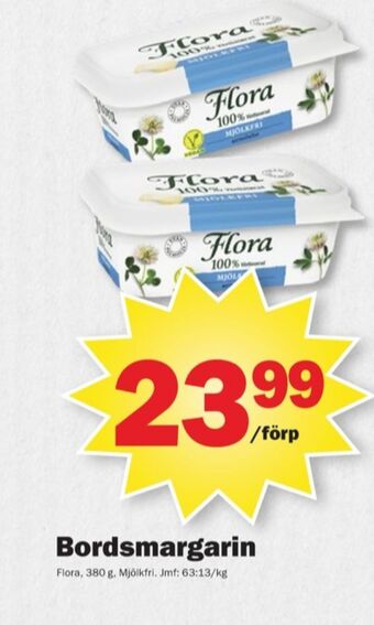Pekås Flora smörgåsmargarin erbjuda