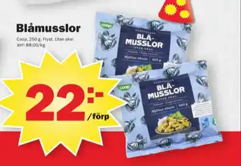 Pekås Coop blåmusslor erbjuda