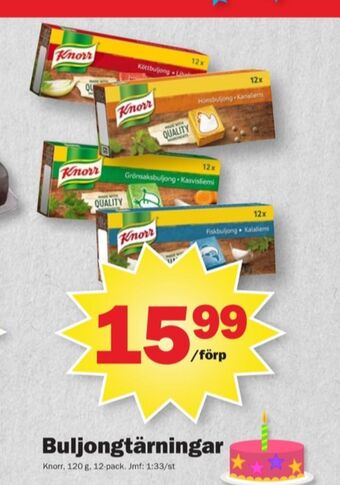 Pekås Knorr buljongtärningar erbjuda