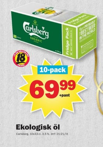 Pekås Carlsberg öl erbjuda