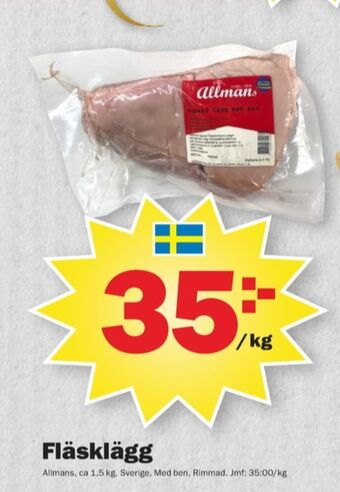 Pekås Allmans fläsklägg erbjuda