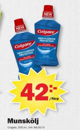 Pekås Colgate munskölj erbjuda