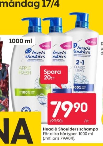 Rusta Head&shoulders shampoo erbjuda