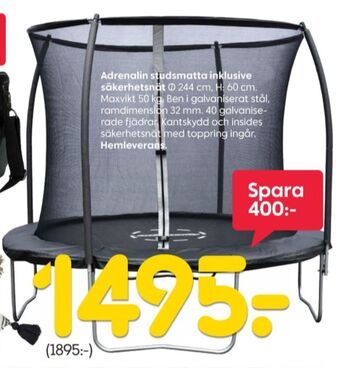 Rusta Adrenalin studsmatta/trampolin erbjuda