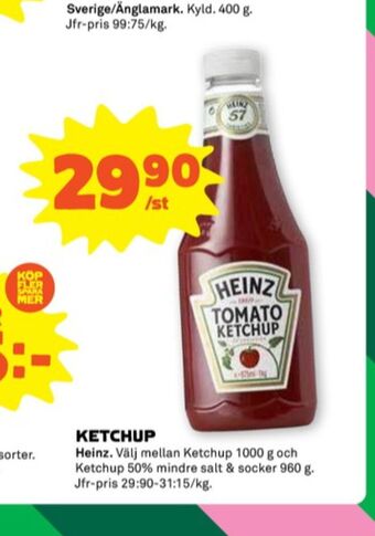 Stora Coop Heinz ketchup erbjuda