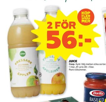 Stora Coop Coop juice erbjuda