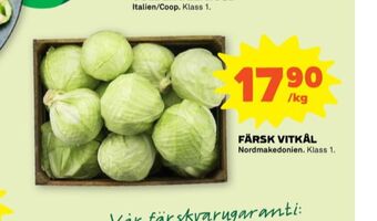 Stora Coop Coop vitkål erbjuda