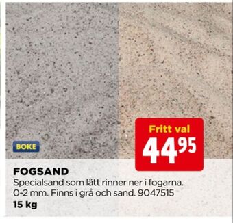 Jem&Fix Boke fogsand erbjuda