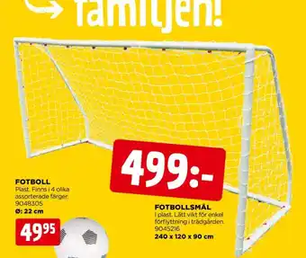 Jem&Fix Greenline fotbollsmål erbjuda