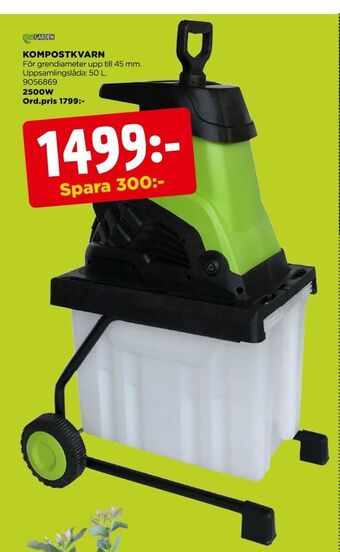 Jem&Fix Garden kompostkvarn erbjuda