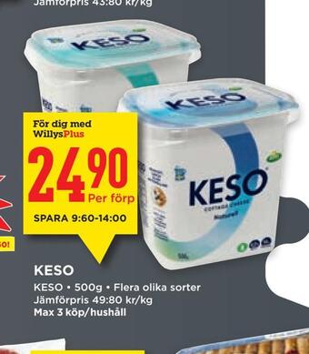 Willys Keso erbjuda