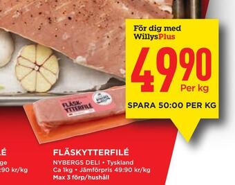 Willys Fläskytterfilé erbjuda