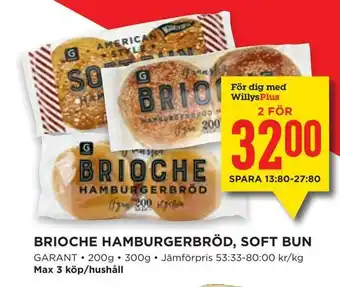 Brioche hamburgerbröd, soft bun