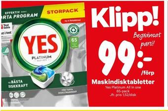 City Gross Maskindisktabletter erbjuda