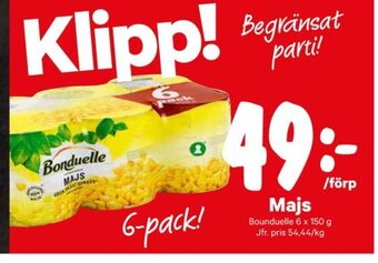 City Gross Bonduelle majs erbjuda