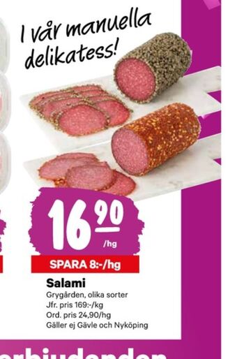 City Gross Grygården salami erbjuda