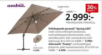 XXXLutz Frihängande parasoll spring led erbjuda