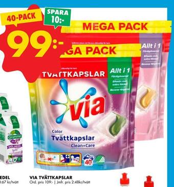 ÖoB Via tvättkapslar erbjuda