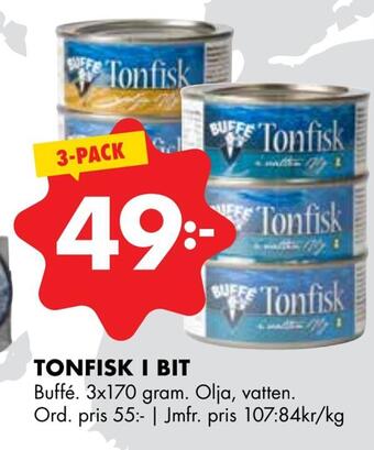 ÖoB Tonfisk i bit erbjuda